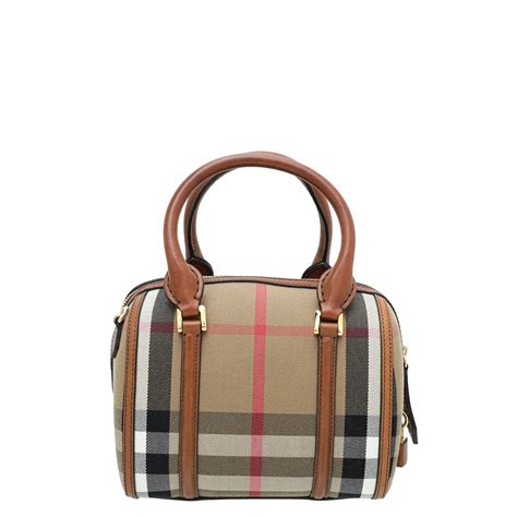 burberry house check alchester bowling bag|Small Shield Twin Bowling Bag in Soap .